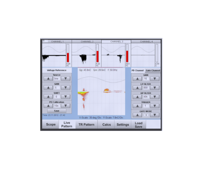 TMS 6141 Escort Partial Discharge Monitor with 4 channel simultaneous data analysis by Sparks Instruments